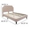 Flash Furniture Queen Size Beige Fabric Platform Bed with Mattress SL-BM10-3-GG - alternate 7